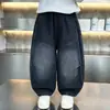 Pantalones de Otoño para Niños 2026 Nuevo Estilo Coreano Jeans Elegantes para Niños Jóvenes, Pantalones Largos Cool Streetwear para Niños de Primavera y Otoño