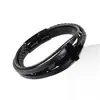 Pulsera de Cuero de Acero Inoxidable para Hombre Transfronteriza Moda Europea y Americana Pulsera Versátil Tejida a Mano Pulsera Hecha a Mano en Amazon
