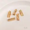Broche de Cobre Chapado en Oro de 14 Quilates con Baño de Oro Real para Acabado Hecho a Mano DIY, Accesorios de Joyería Broche para Cinta