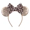 Faixa de Cabeça Nova Transfronteiriça da Amazon Acessórios de Cabelo para Bebê de Férias Faixa de Cabelo de Leopardo AliExpress Faixa de Cabeça Infantil do Mickey
