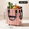 Bolsa de Compras Dobrável Portátil Multifuncional Grande Capacidade Removível Puxa-Empurra Hulken Doméstico com Rodas