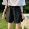 Shorts casuais femininos verão fino agasalho 2025 nova rede vermelha cintura alta calças largas finas maré uma geração de cabelo