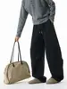 Nanxia Disguise 2025 Outono Novo Estilo Hong Kong Retrô Soltos de Perna Reta Casuais Calças Masculinas Cintura Elástica Calças de Moletom de Algodão Masculino