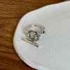 Anillo Popular Nuevo de Estilo Coreano Personalizado Multicapa para Mujer, Moda Retro Cadena Hebilla Ot Anillo Abierto Anillo para Dedo Índice