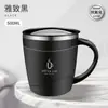 Taza de acero inoxidable 304 transfronteriza, taza térmica de doble capa, regalo, taza de café casual para oficina con asa, taza de té