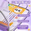 Bolsa de clasificación por materia en forma de L, bolsa transparente para documentos de materia, apertura grande de malla con cremallera, bolsa de libros portátil para estudiantes de primaria
