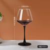 Copa de vino tinto de color burdeos con varilla roja, copa de cristal, ideal para el hogar, con lazo negro, de estilo europeo, de gran tamaño y ligera, decantador de lujo.