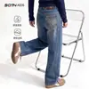 Calça Feminina, Novo Estilo Outono 2026, Calça Reta de Pernas Largas da Moda para Crianças, Roupa de Outono para Meninas, Jeans Vintage para Crianças Maiores