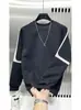 Sudadera retro americana para hombre, nueva colección otoño 2026, camiseta de manga larga con cuello redondo de corte holgado, suéter de otoño para jóvenes