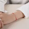 Pulsera de Cuerda Roja Trenzada de Cristal Blanco para Mujer, Cuerda Roja para Parejas para Quitar la Mala Suerte, Buena Suerte y Bendiciones, Cuerda de Mano para el Año de Nacimiento para Garantizar la Seguridad