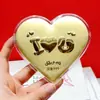 Oro 999 Oro Puro Día de San Valentín Chino Pastel de Corazón Amor520 Una Sola Corazón Princesa Por Favor Hazte Rica Regalo del Día de San Valentín