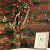 Enredadera de Rosas Artificiales para Decoración de Arcos de Boda, Paisajismo Comercial, Cubiertas de Pared con Flores de Enredadera, Flores Falsas al por Mayor