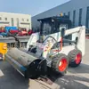Carregadeira Compacta de Pneus para Comércio Exterior, Lâmina de Neve, Veículo de Transporte com Rodas, Compactador de Solo, Garra para Troncos, Caminhão Pequeno com Pá