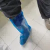 Cubrezapatos desechables al por mayor de punto, cubrezapatos de tubo alto, cubrezapatos de tubo largo grueso extendido, cubrezapatos de plástico PE, cubrezapatos de fábrica de cría