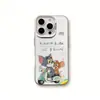 Fondo Blanco Gato y Ratón Adecuado para Apple 17/16Pro Lindo 15/14 Divertido Funda para Teléfono Móvil Ipho Ne11 Xsmax