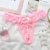 Produtos adultos: fio dental de renda com abertura no entrepernas, calcinha sensual com pérolas, fio T quente e sexy para mulheres, peça única para dropshipping