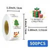 500 Hojas/Rollo Compra Directa Transfronteriza Pegatinas Navideñas en Rollo Árbol de Navidad Reno Materiales para Diario Decoración Festiva Pegatinas de Puntos