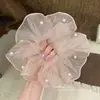 Goma para el pelo con estampado estilo Academia Melard para mujer, scrunchie de satén con malla de estampado de leopardo vintage, banda elástica de alta elasticidad y duradera