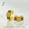 Pu Zuo Zhou Família Mesmo Estilo Série Wan Xiang Ouro Brilhante Rombus Baoxianghua Brincos de Tarraxa Pulseira Colar Conjunto Feminino Estilo Chinês Luxo Leve