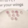 Câmelia de unha folha de ouro transparente rosa 8mm patch DIY puro quer acessórios de unha de menina material atacado