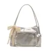 2025 Nova Bolsa Tote Feminina Grande Capacidade Mochila para o Trabalho Bolsa de Ombro Moda Urso Lenço de Seda Mochila de Viagem