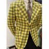 Traje de Chaqueta con Bolsillo Grande de Solapa de Dos Botones de Fila Única para Exportación Personalizada Traje Casual de Cuadros Delgado para Hombre Parte Superior