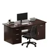 Escritorio de Oficina Escritorio de Jefe Simple de Negocios con Cerradura Combinación Moderna de Escritorio y Silla de Oficina Banco de Trabajo Escritorio de Oficina con Múltiples Cajones