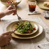 Platos cerámicos de estilo western vintage, platos de forma única para restaurantes y uso doméstico, platos para ensalada, platos para el desayuno, platos de presentación elegantes y atractivos