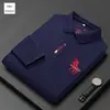 Nueva Camisa Polo de Manga Larga Camiseta para Hombre Otoño e Invierno de Mediana Edad Bordada Casual Moda Estilo Coreano Moderna Camiseta para Hombre