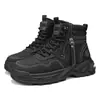 Botas Martin para Hombre 2026 Nuevo Otoño Caña Alta Suela Gruesa Estilo Británico Deportes al Aire Libre Motocicleta Ropa de Trabajo Botas Invierno para Hombre