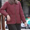 Tops y Chaquetas de Otoño e Invierno, Ropa de Invierno Versátil y de Moda para Mujeres de Mediana Edad y Mayores, Abrigos de Terciopelo de Algodón Calientes de Talla Grande para Madres y Engrosados