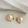 Pendientes de Perla Elegantes y Exquisitos Estilo Coreano para Mujer, Pendientes de Estilo Nicho de Moda y Versátiles, Pendientes Simples y Elegantes Estilo Dama
