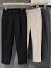Pantalones de Moda de Verano Estilo Coreano hasta el Tobillo para Hombre Primavera y Otoño para Hombre Combinación Versátil Guapo Pantalones de Pierna Pantalones Casuales