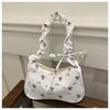 Bolsito Floral para Mujer 2024 Primavera y Verano Nuevo Estilo Fresco Elegante Casual Bolso Vestido Plisado Correa de Hombro Bolso de Mujer