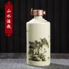 Garrafa de Vinho Cerâmica Garrafa Vazia 1 Jin 5 Jin 5kg Garrafa de Licor Criativa Garrafa de Vinho Vazia para Uso Doméstico Selada 0.5kg Esmalte Verde