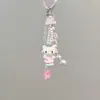 Bolsa para Teléfono Móvil con Cuentas Coloridas Simple y Personalizada Colgante de Llaves Diseño Nicho Elegante Exquisito Versátil Colgante de Mariposa