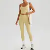 Conjunto de Sutiã Esportivo de Manga Curta com Gola Halter e Bolso para Corrida e Yoga Calça Longa e Curta para Mulheres