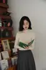 Suéter base de punto sin costuras de lana hilo Yangzi alemán para mujer, cuello medio alto, ajuste ceñido, top interior