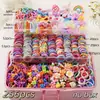 [Venta Caliente Transfronteriza] Gomas de Pelo Pequeñas de Colores 202 Piezas de Niña Color Caramelo Sin Costuras Pasadores para el Cabello