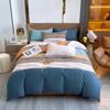 Sábana de Algodón Grueso Estampada Jet Juego de Cuatro Piezas Otoño e Invierno Juego de Cama Venta al por Mayor de Fábrica