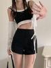 Shorts básicos negros de verano para mujer, ropa exterior, pantalones anti-exposición, pantalones que desaparecen, chica hot, cintura alta, shorts línea A, pequeños, casuales