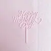 Cartão de Bolo Acrílico Original Feliz Dia das Mães Feliz Dia das Mães Decoração Criativa de Bolo com Amor