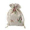 Bolsa de algodão impressa Algodão e linho Saco de pano com cordão Saco Embalagem repelente de mosquitos Bolsa Armazenamento de presentes de joias Estilo pastoral Bolsa pequena
