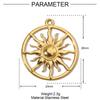 Colgante DIY europeo y americano de acero titanio sol para mujer amor joyería de acero inoxidable collar de concha de estrella de mar colgante de aretes