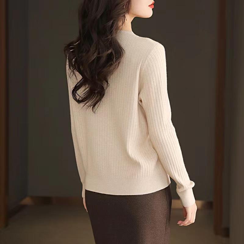 短款毛衣秋装2023年新款女装时尚洋气v领针织打底衫春秋内搭