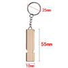 Silbato de supervivencia de doble frecuencia, de aleación de aluminio plano transfronterizo, de doble tubo, para exteriores, equipo salvavidas, herramienta EDC