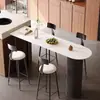 Mesa de Bar Alta de Pedra de Luxo Leve para Uso Doméstico na Sala de Estar, Cozinha, Bar de Divisão, Varanda, Montada na Parede, Mesa de Pernas Altas para Apartamento Pequeno