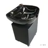 Lavabo Vertical para Champú para Salones de Belleza, Lavabo para Champú Sentado, Lavabo de Pie, Accesorios de Cerámica para Lavabo de Spa
