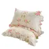 Juego de Falda de Cama Acolchada Estampada 100% Algodón Falda de Cama Engrosada Cubre Cama Funda Nórdica Ropa de Cama Individual Doble Comercio al por Mayor