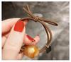 Diadema estilo coreano para mujer, popular en internet, tendón de goma, lazo para mujer, tocado de perlas simple y distintivo, lindo anillo para el cabello, pulsera, cuerda para el cabello de doble uso